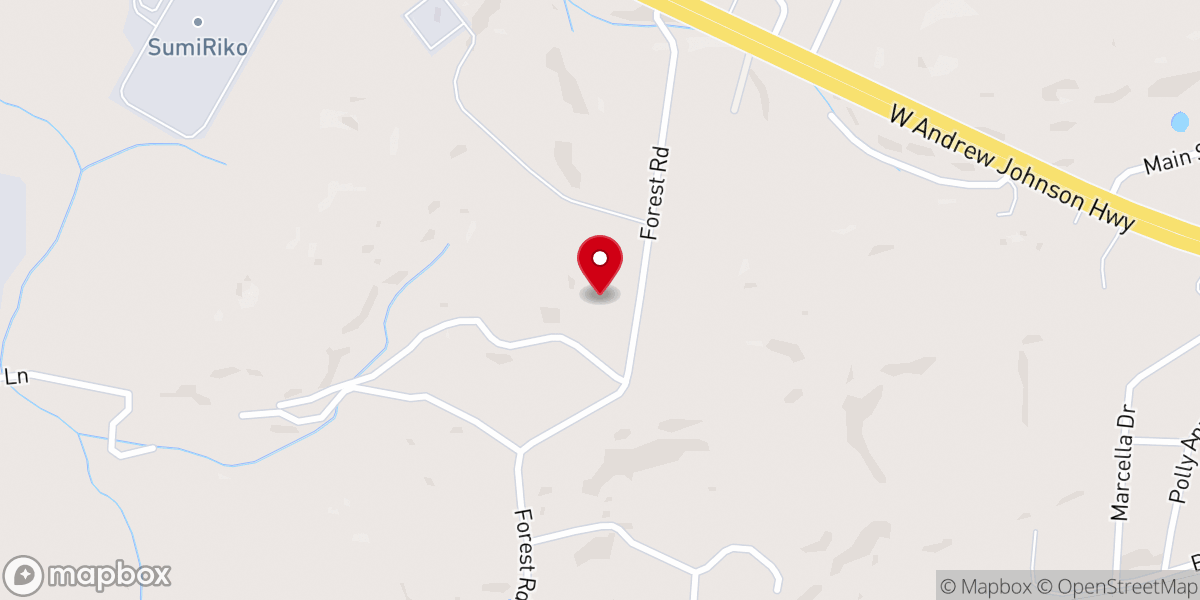 Map showing location of Grace Baptist Church