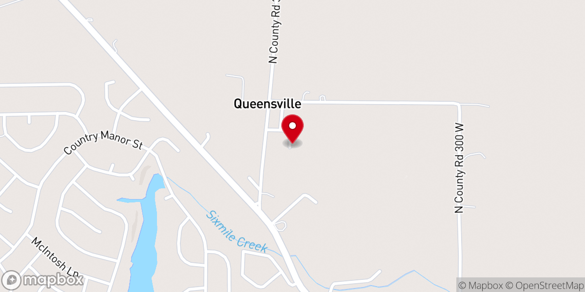 Map showing location of Queensville Community Church