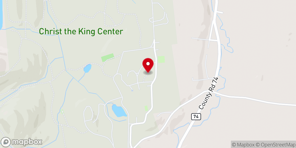 Map showing location of The King's Inn at Christ the King Spiritual Life Center