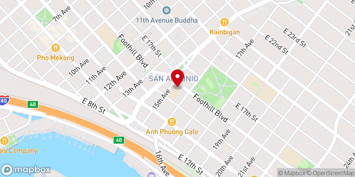 Map showing location of St Anthony's Catholic Church
