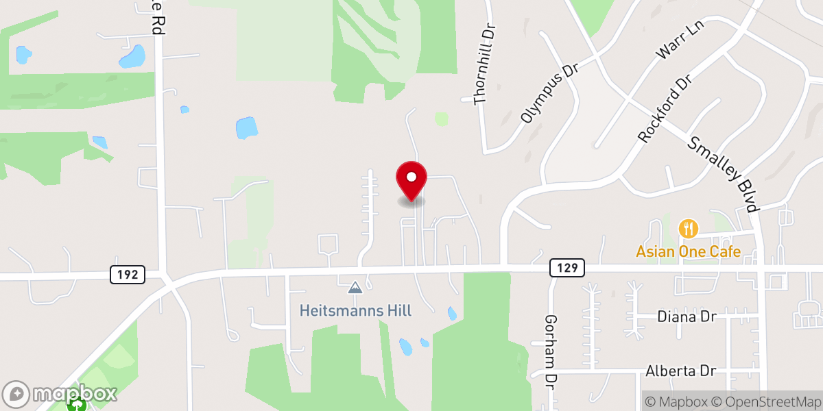 Map showing location of Freedom Baptist Church