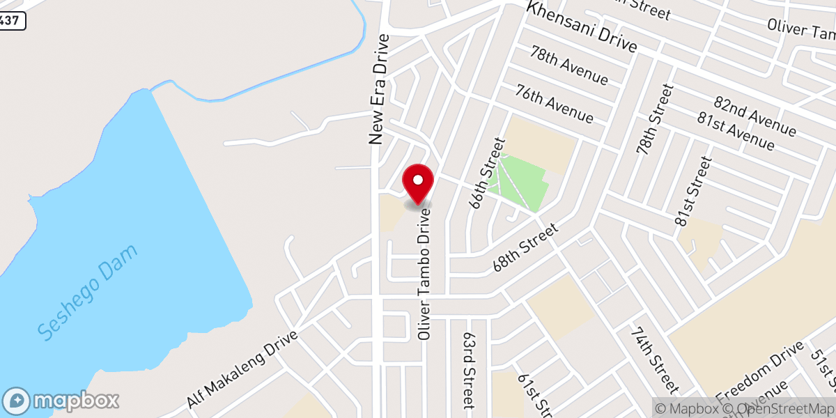 Map showing location of Regina Pacis Roman Catholic Church