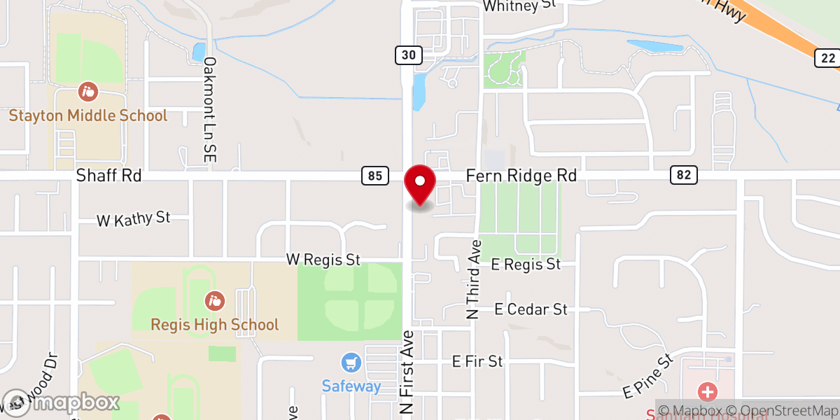 Map showing location of Calvary Lutheran Church Park
