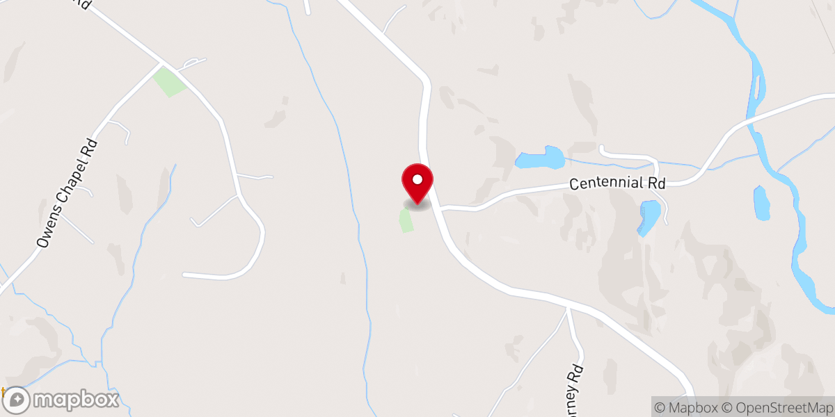 Map showing location of Mount Pleasant Church