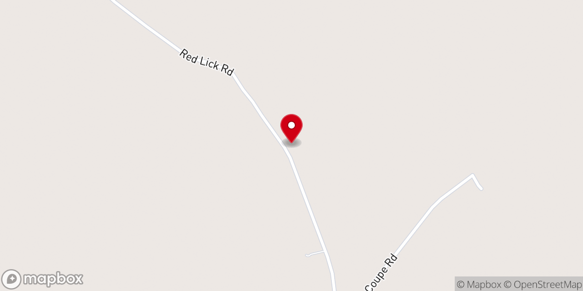 Map showing location of Red Lake Church