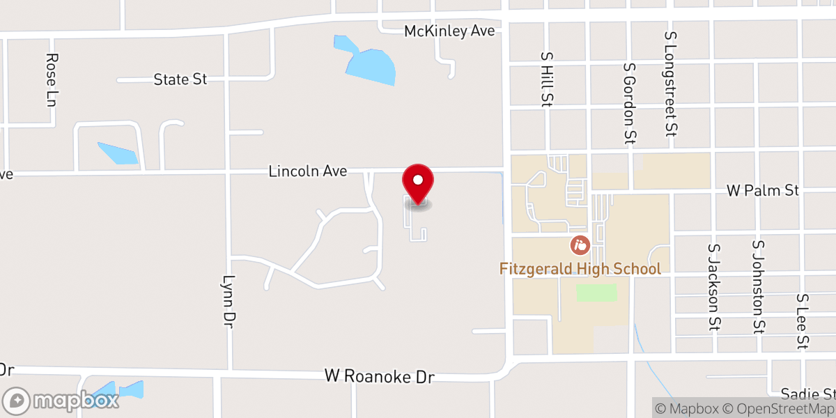 Map showing location of Fellowship Baptist Church