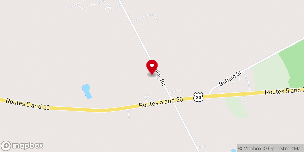 Map showing location of Unitarian Universalist Church of Canandaigua