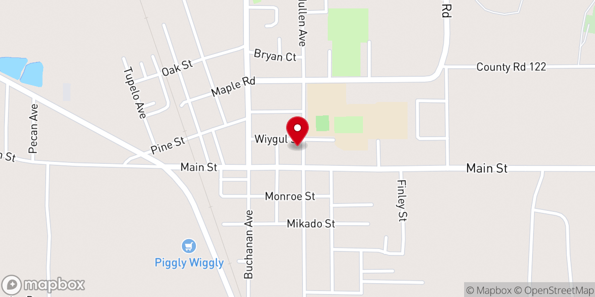 Map showing location of Nettleton Presbyterian Church