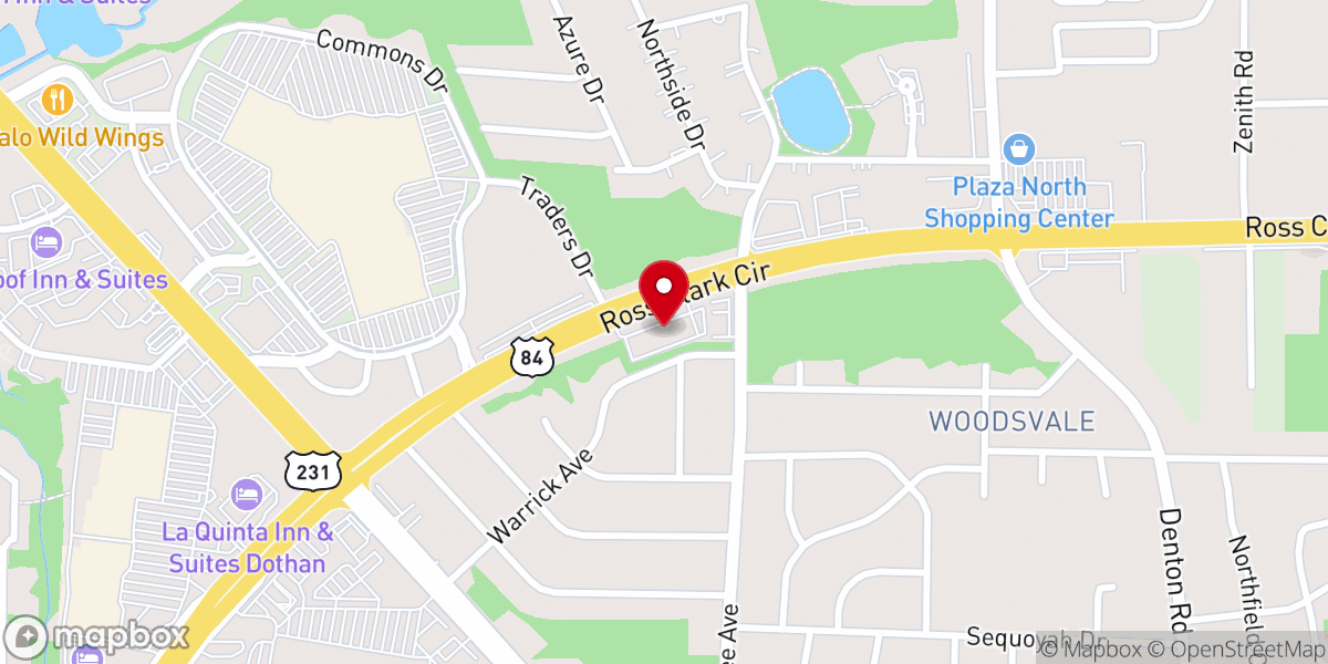 Map showing location of Calvary Chapel Dothan