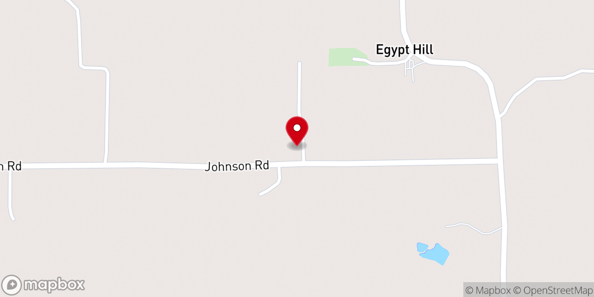 Map showing location of Bright Star Baptist Church