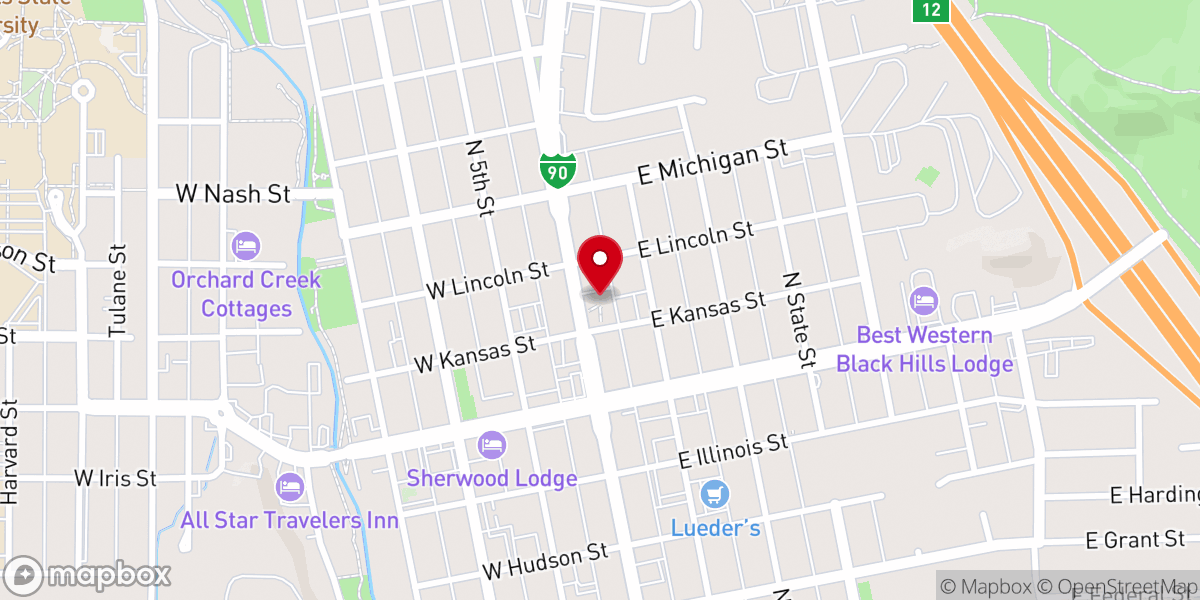 Map showing location of United Church of Christ
