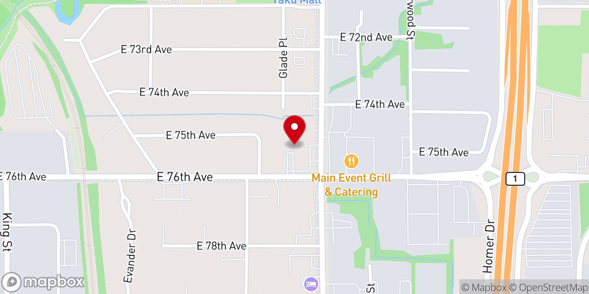 Map showing location of Alaska Stigma Presbyterian Church