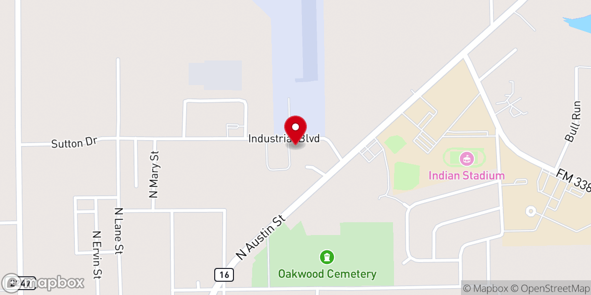 Map showing location of Gateway Baptist Church