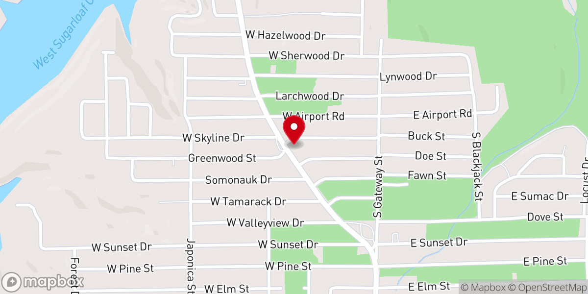 Map showing location of Lighthouse Bible Church