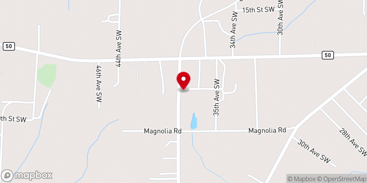 Map showing location of Huguley Congregational Christian Church