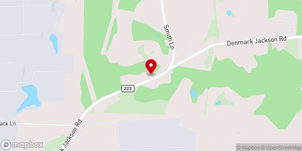 Map showing location of Old Denmark Road Church of Christ