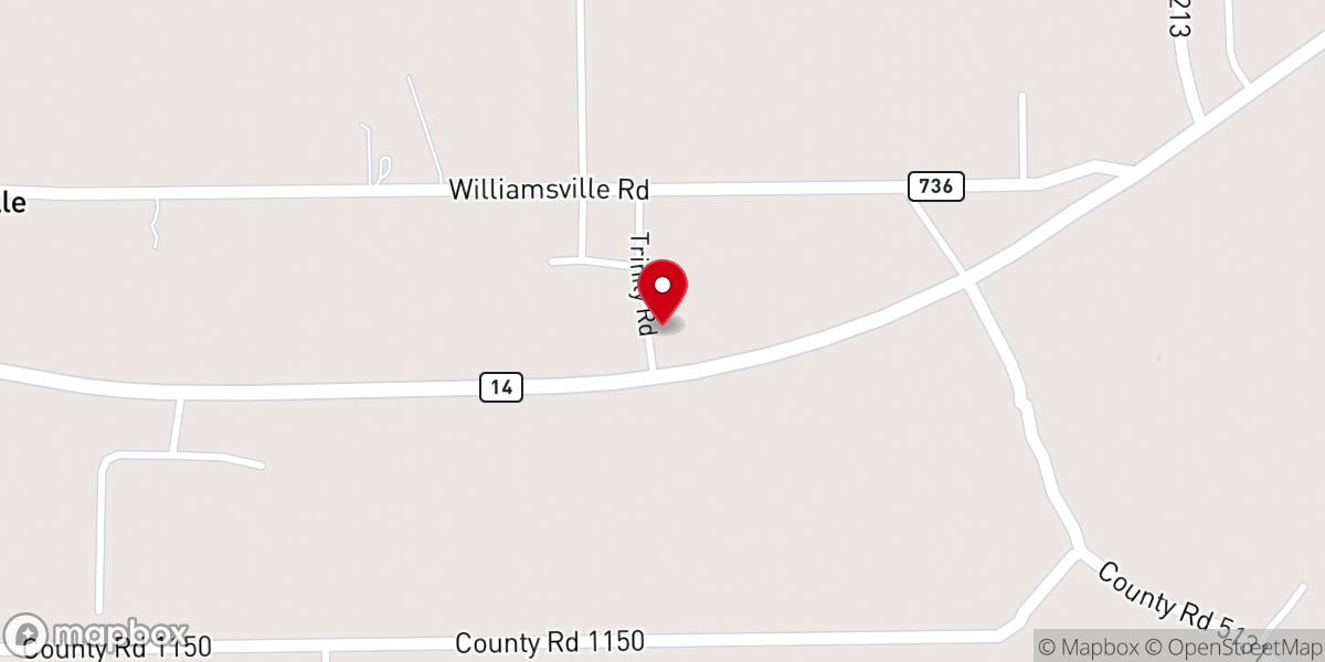 Map showing location of Williamsville Assembly of God