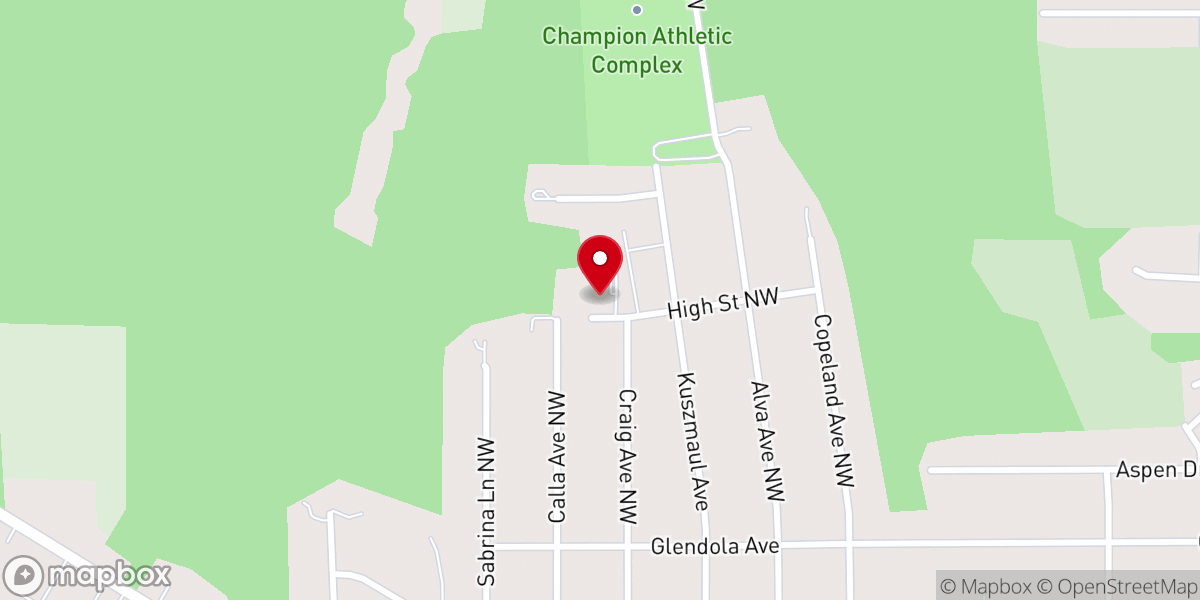 Map showing location of Champion Church of Nazarene