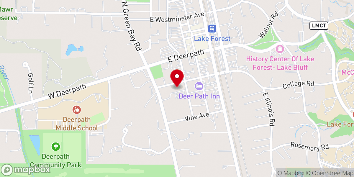 Map showing location of Church of St. Mary Parish Center