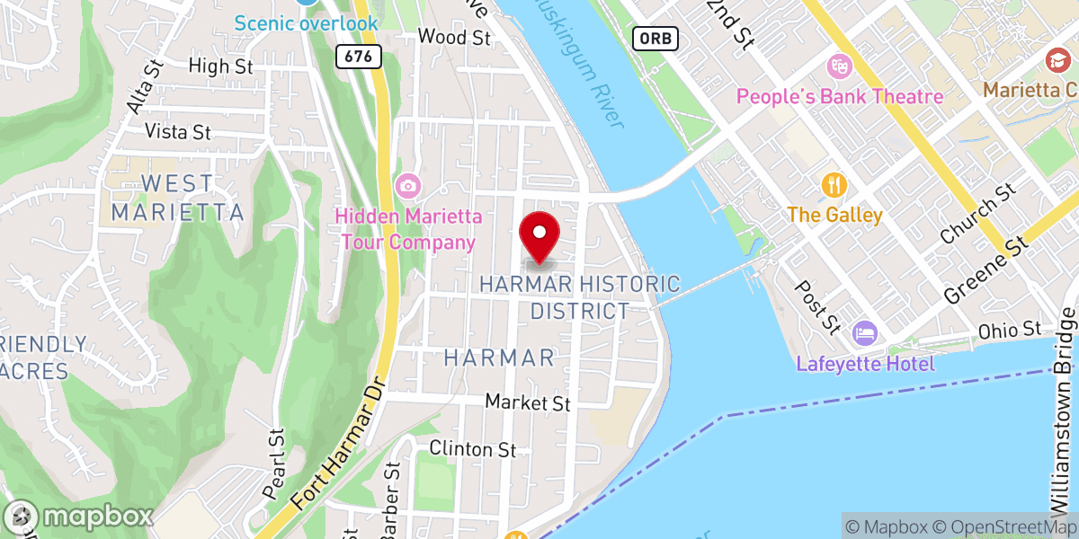 Map showing location of Knights of Columbus #478