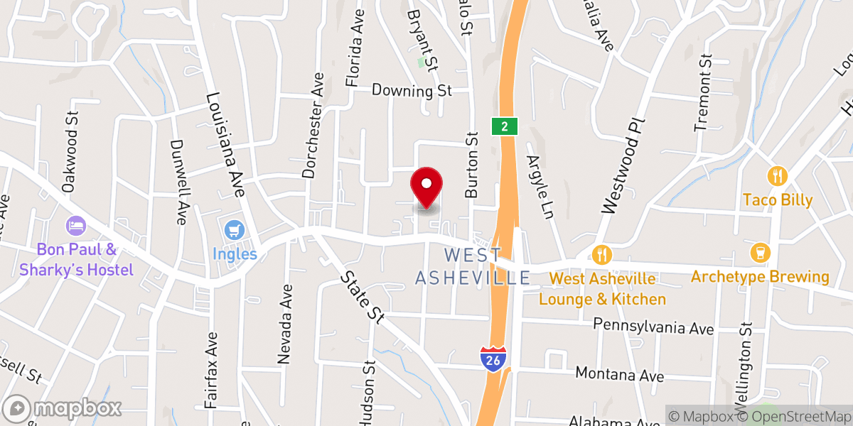 Map showing location of Calvary Church