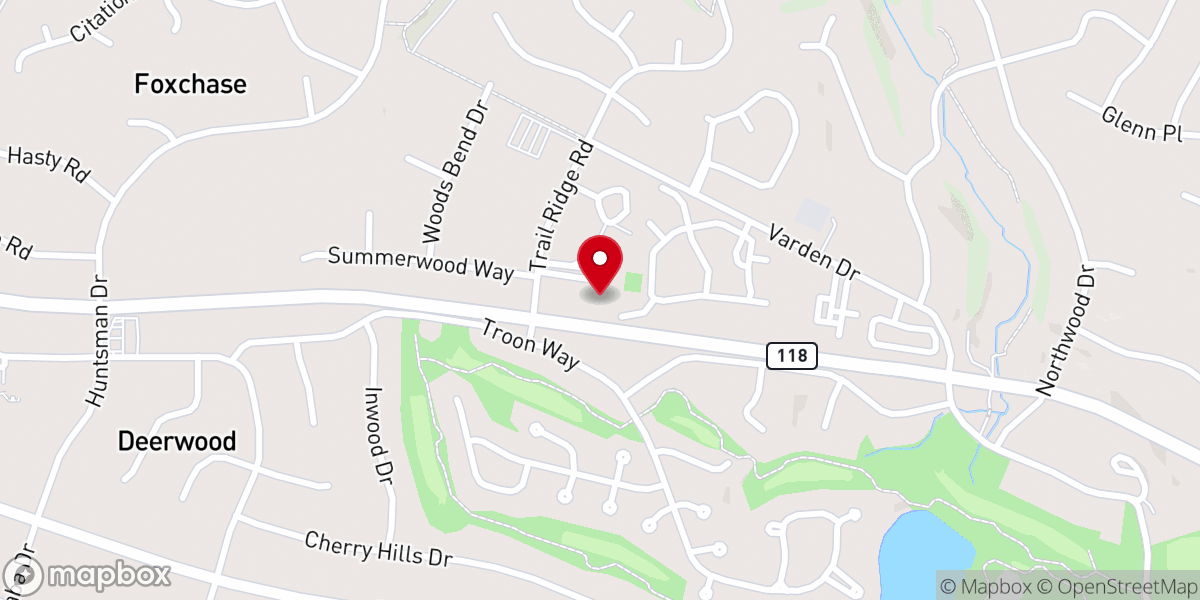 Map showing location of St Paul Lutheran Church