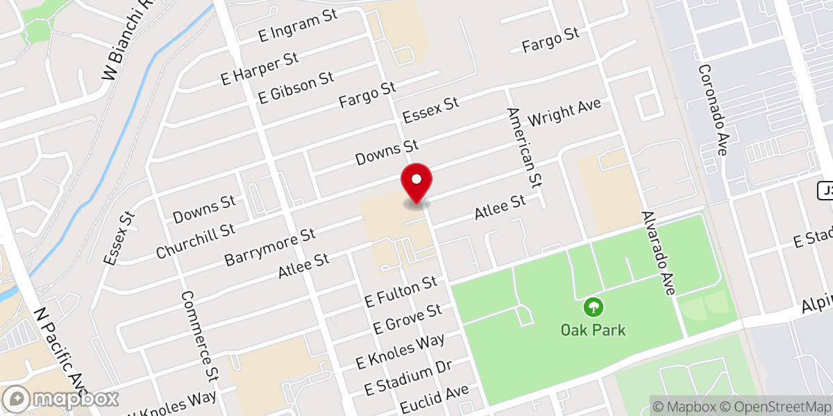 Map showing location of St. Luke's Social Hall