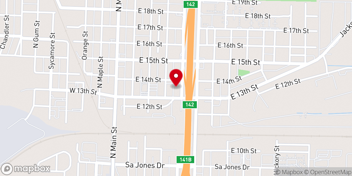 Map showing location of Prayer Tabernacle