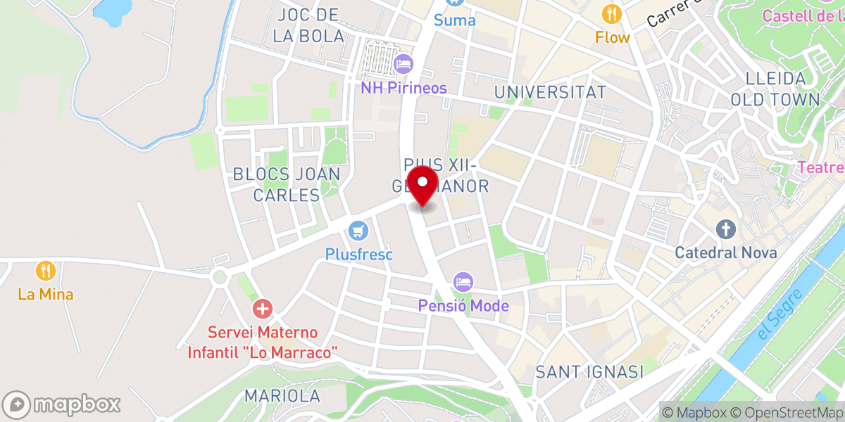 Map showing location of Iglesia Centro de Ayuda Cristiano Lleida
