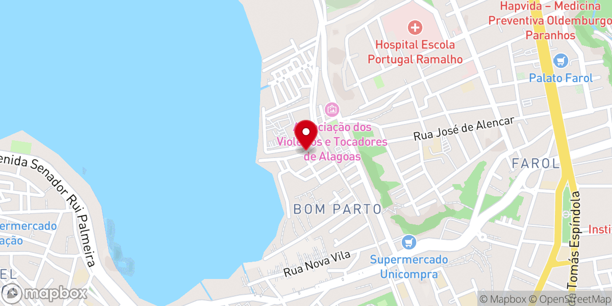 Map showing location of Universal Bom parto