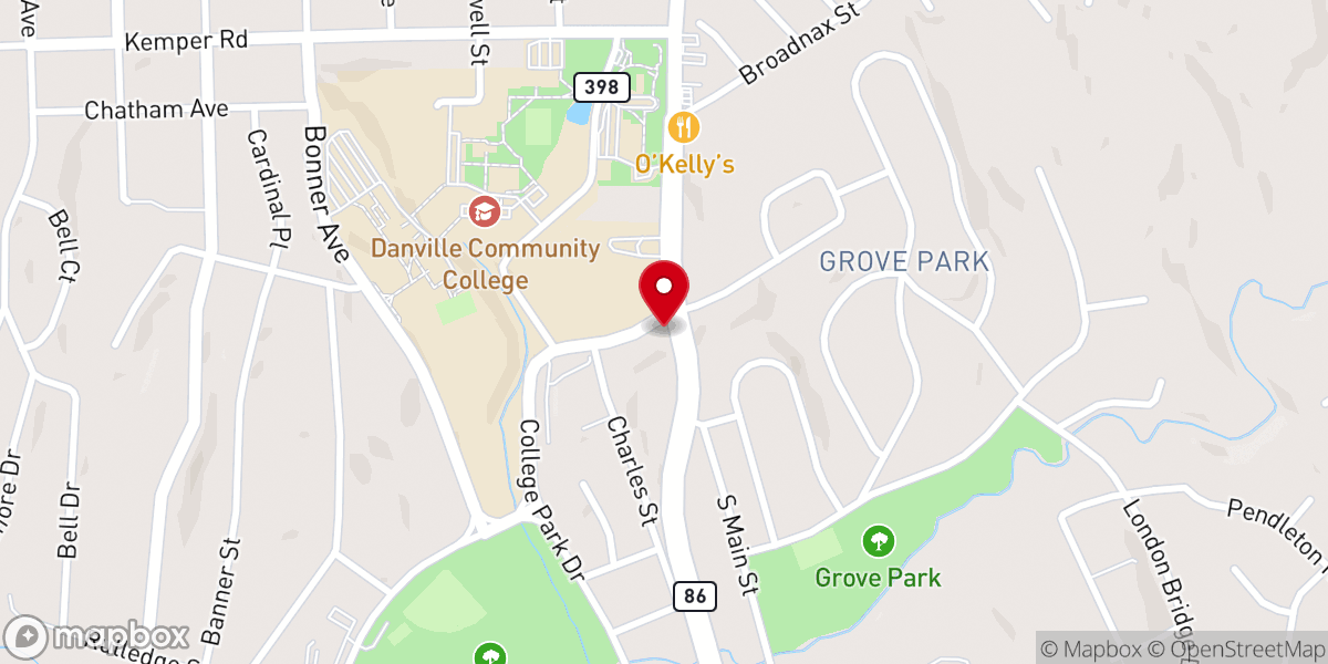 Map showing location of College Park Baptist Church