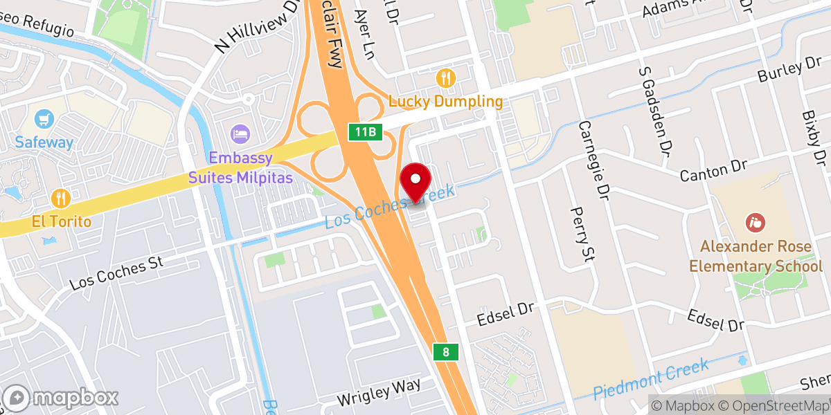 Map showing location of True Jesus Church in San Jose