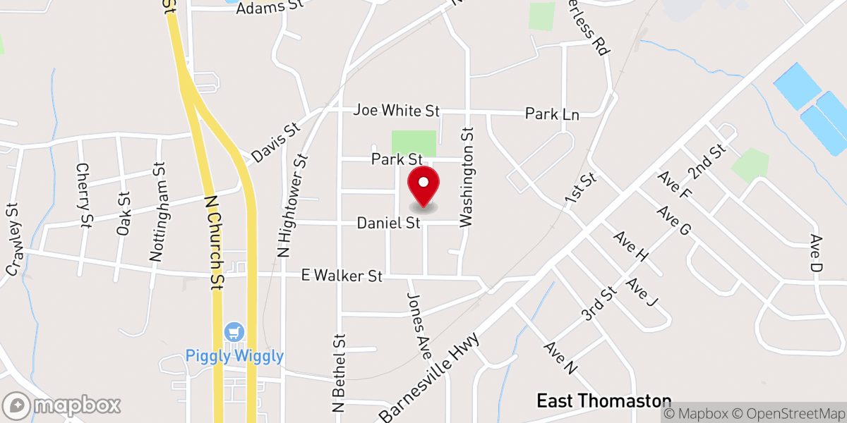 Map showing location of Greater Mt Zion Baptist Church