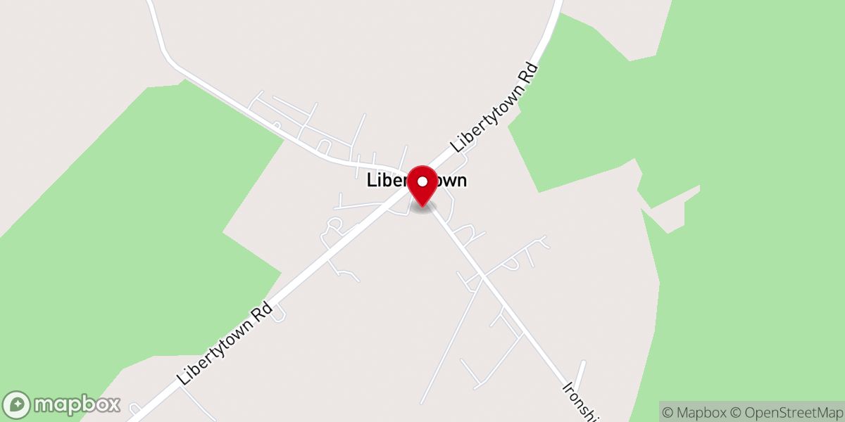 Map showing location of Faith Chapel Presbyterian Church