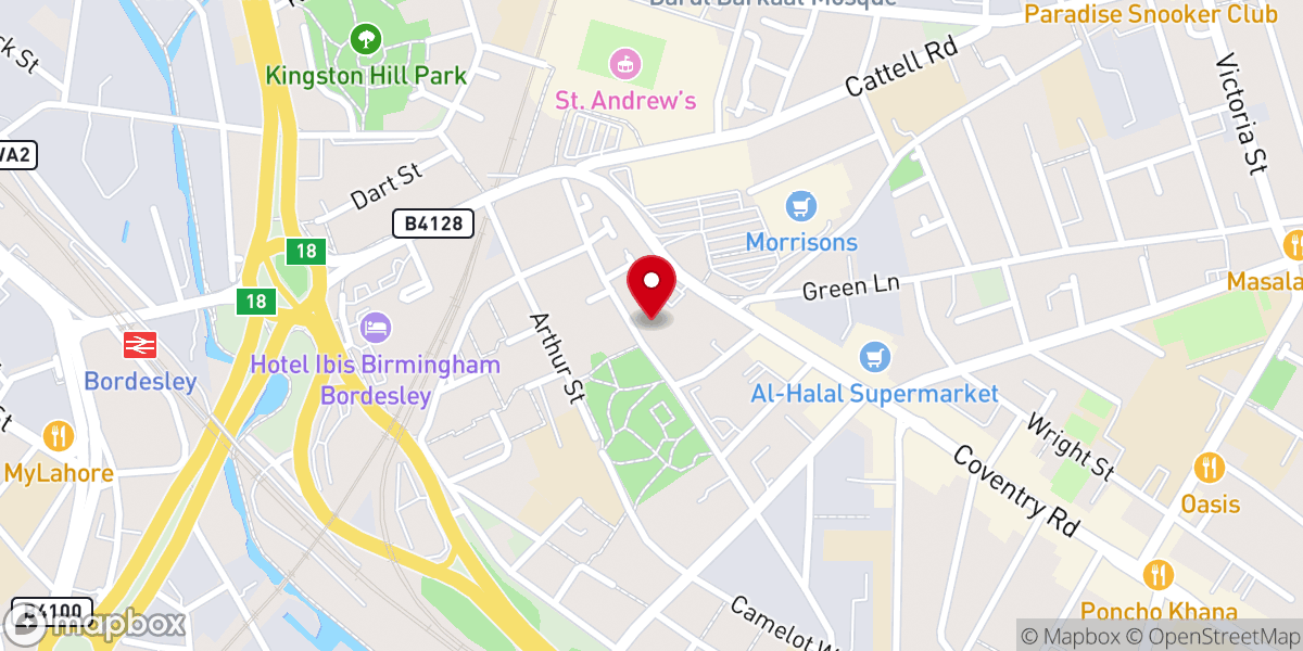 Map showing location of The Living Well Church