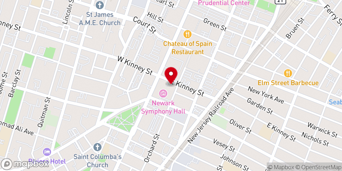 Map showing location of New Point Baptist Church
