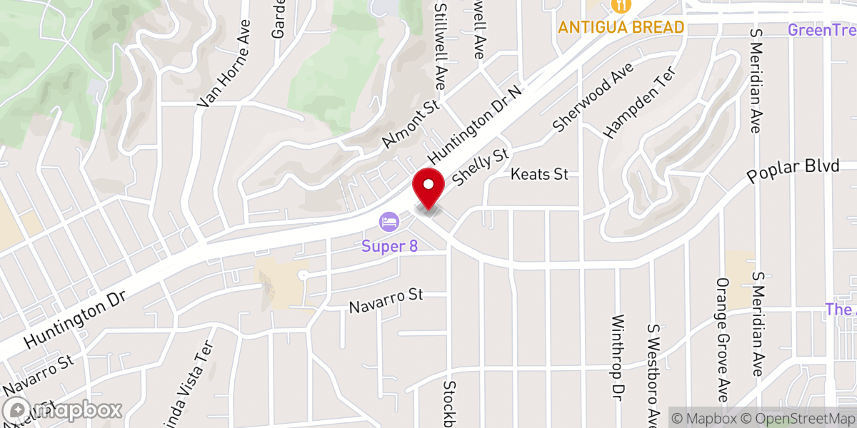 Map showing location of Calvary Chapel Assembly Of God