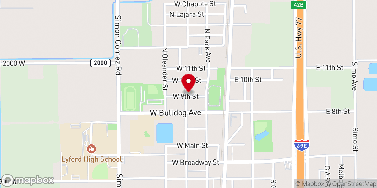 Map showing location of Lyford Wesleyan Church