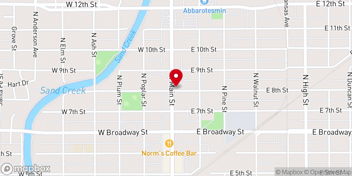 Map showing location of St Mary Catholic Church