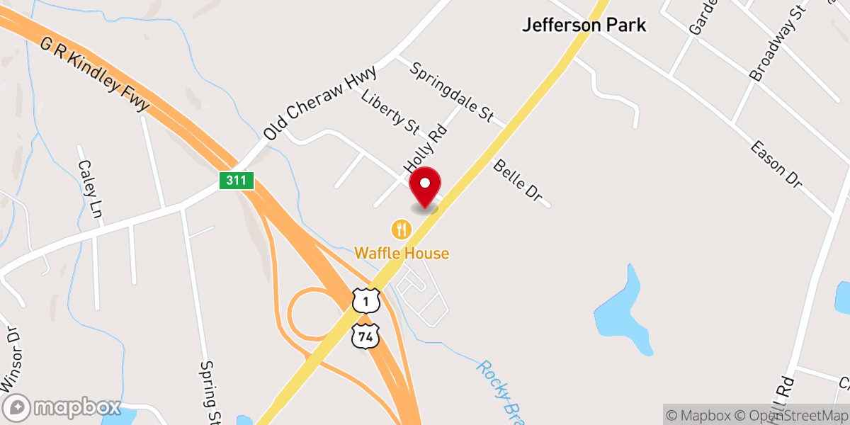Map showing location of Southwood Pentecostal Holiness