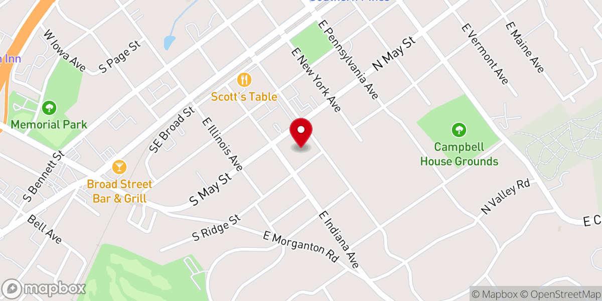 Map showing location of Emmanuel Episcopal Church