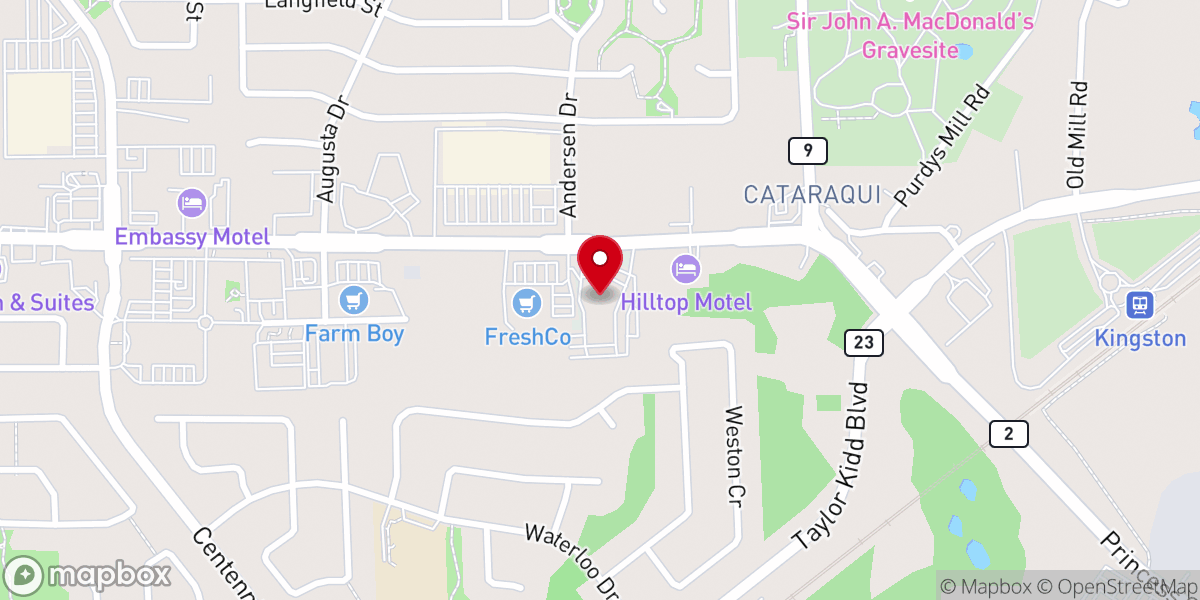 Map showing location of Kingston Gospel Temple