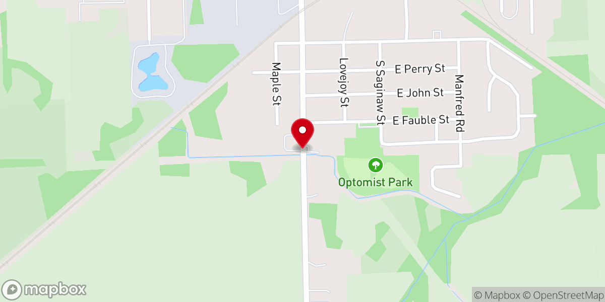Map showing location of Durand Community Garden
