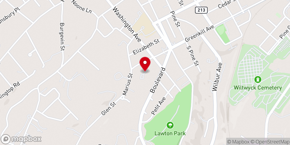 Map showing location of Greek Orthodox Community of Kingston Ny