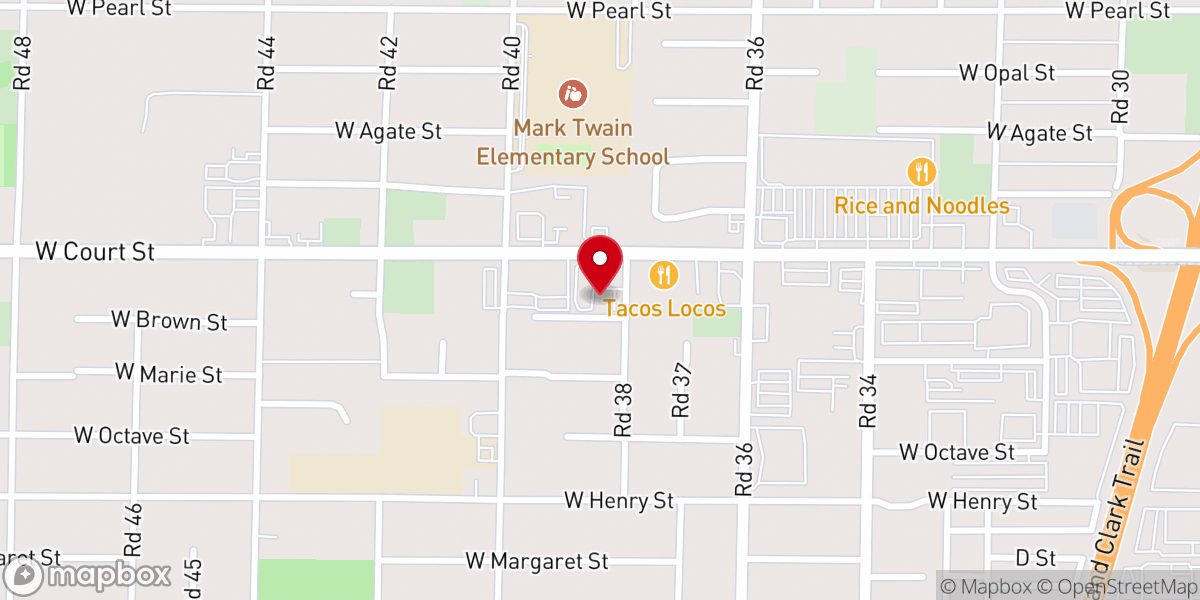 Map showing location of New Life Church
