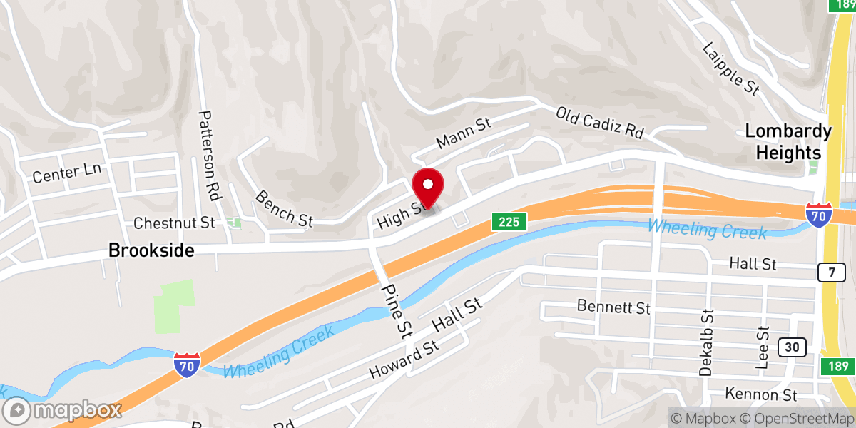 Map showing location of West Bridgeport Methodist Church
