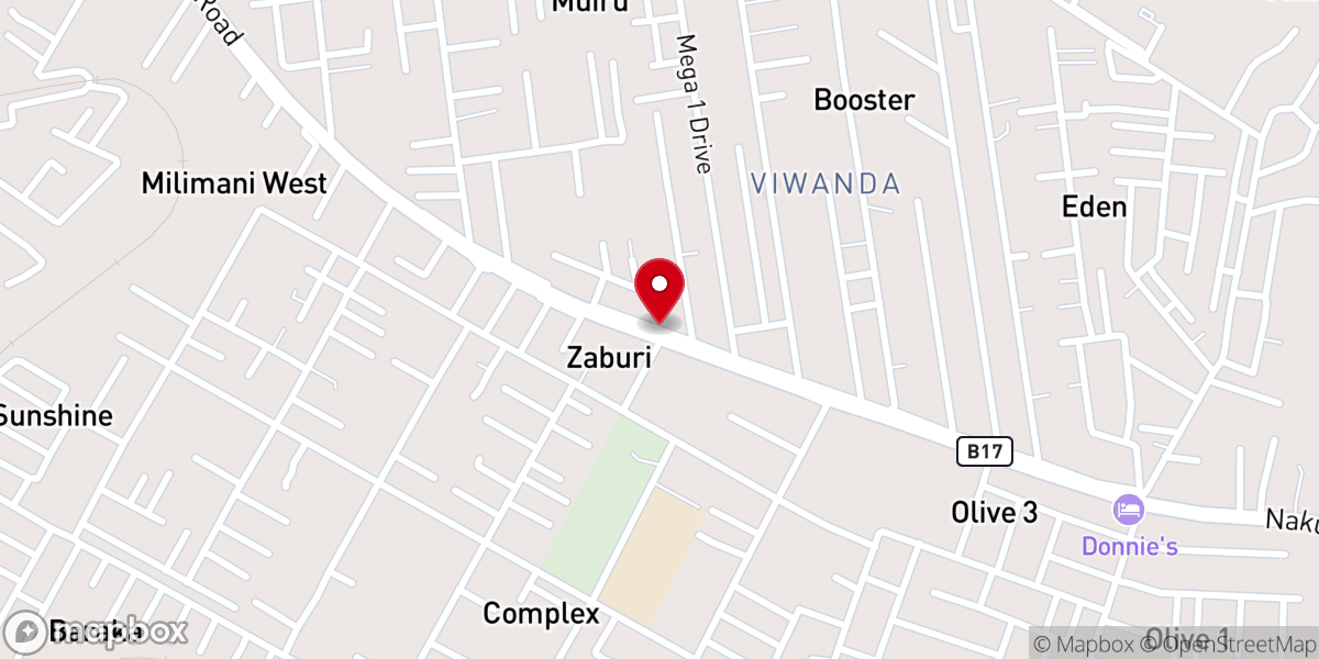 Map showing location of AIC Church Kiamunyi