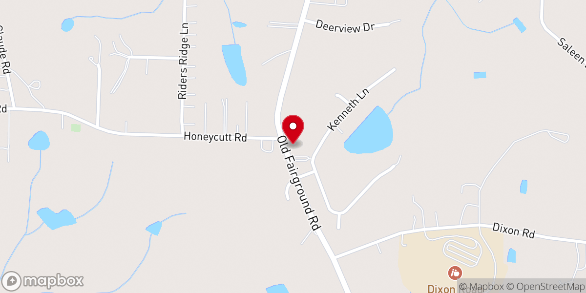 Map showing location of Pleasant Grove Baptist Church