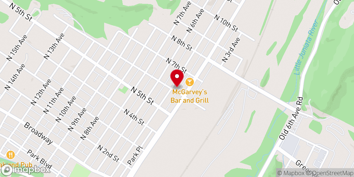 Map showing location of Trinity Lutheran Church