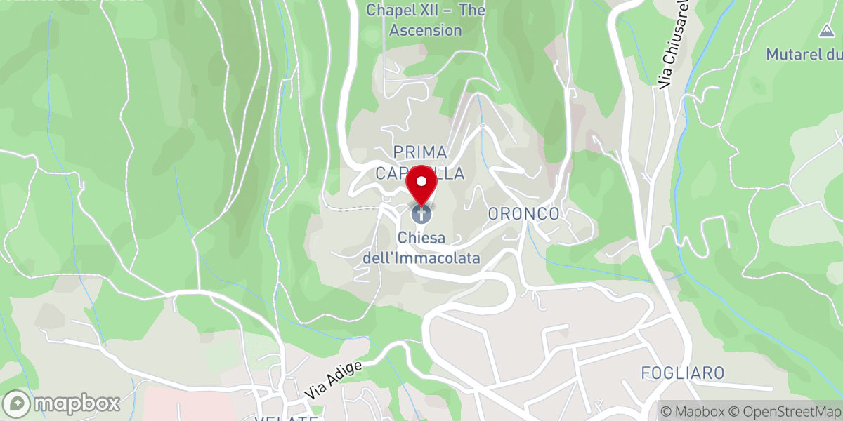 Map showing location of Prima cappella